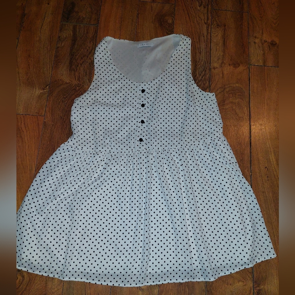 Pore womens large dress polka dots